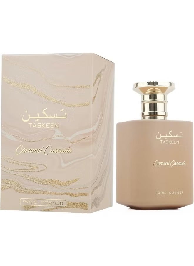 Taskeen Caramel Cascade Perfume By Paris Corner 100 ML EDP Unisex Gourmand Fragrance (Inspired By Bianco Latte)