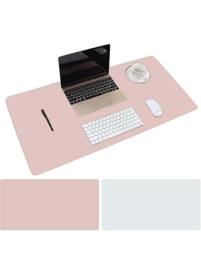 Premium Desk Mat - Large Waterproof Gaming Mouse Pad and Keyboard Mat | Versatile Desk Protector for Office,Gaming and Home | Non-Slip Desk Pad for Table,Computer,Laptop (Pink and Silver)