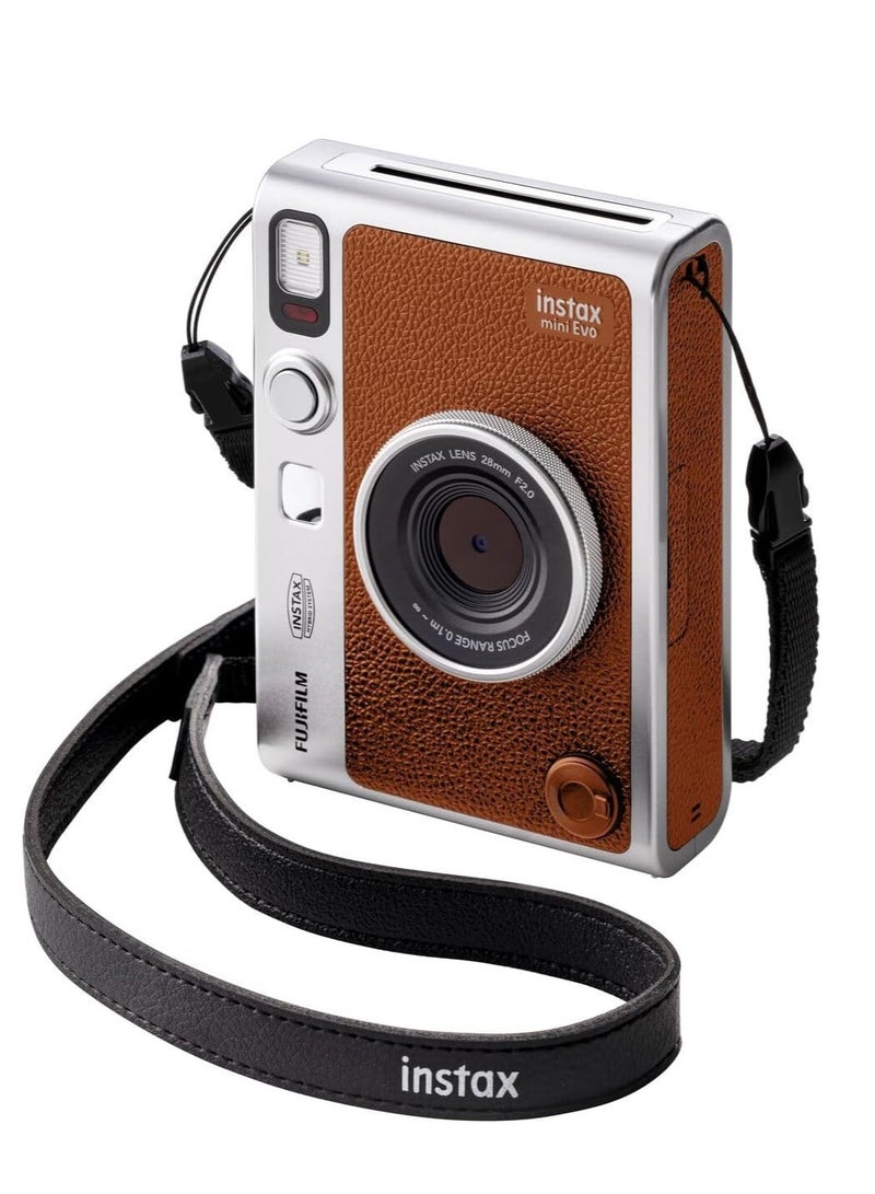 Instax Mini EVO Hybrid Brown Instant Camera