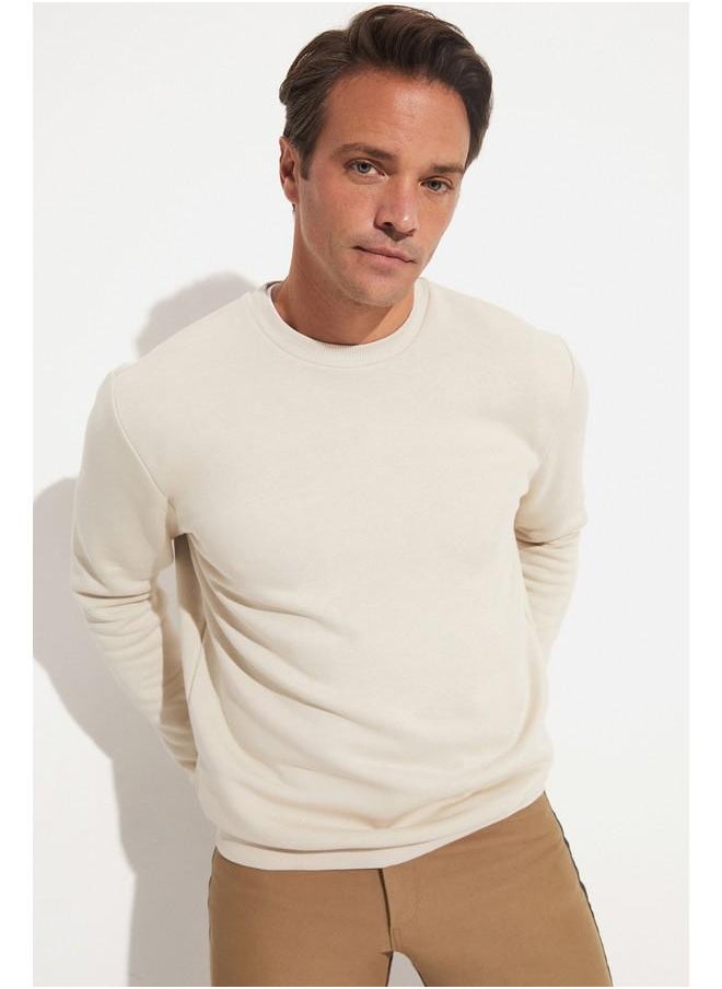 June Men Basic Sweatshirt Beige