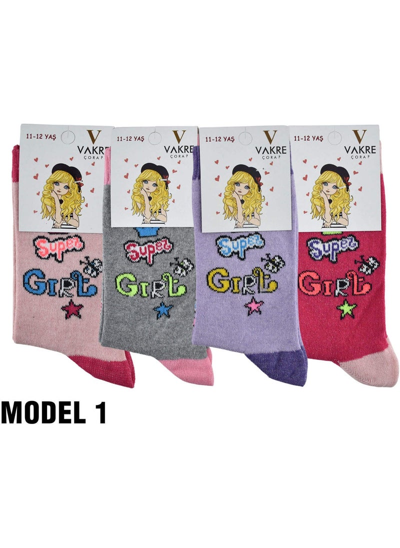 Seasonal Girl's Socks, Pack of 12