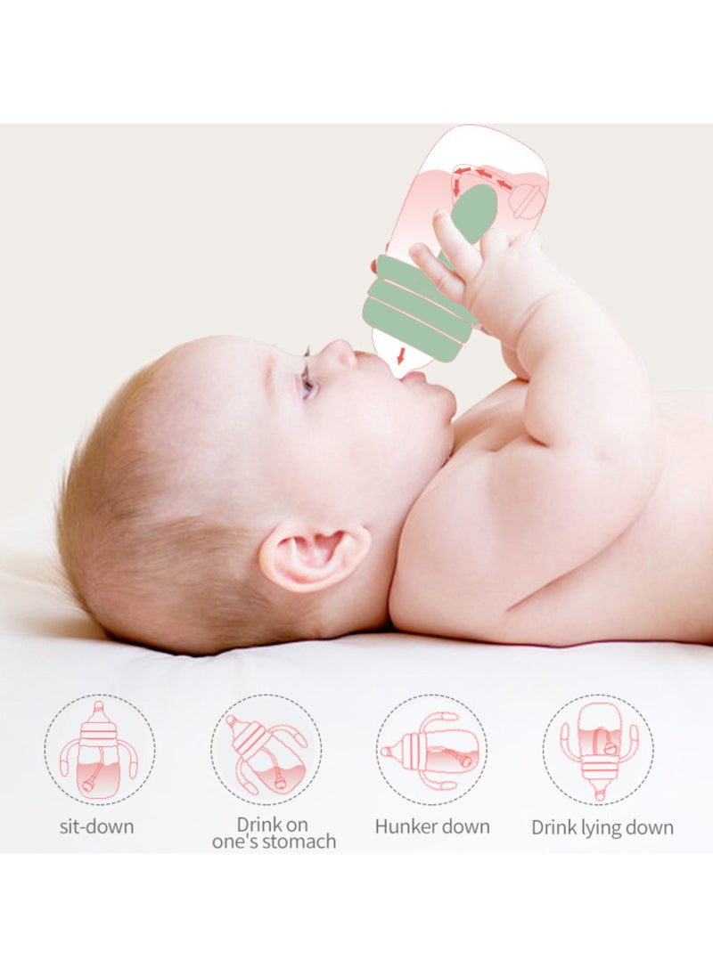 Twisoo Baby Feeding Bottle Wide Neck PPSU, 240ML – BPA-Free Baby Feeder, Milk Powder Feeding Bottle for Infants, Durable, Lightweight, Leak-Proof Design, Safe for Newborns and Toddlers (Green)