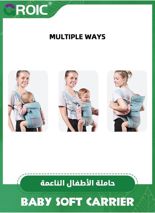 Baby Carrier with Seat and Lumbar Support,Baby Sling Carrier,Adjustable Breathable Carrier,Nursing Wrap Carries,Soft Holder