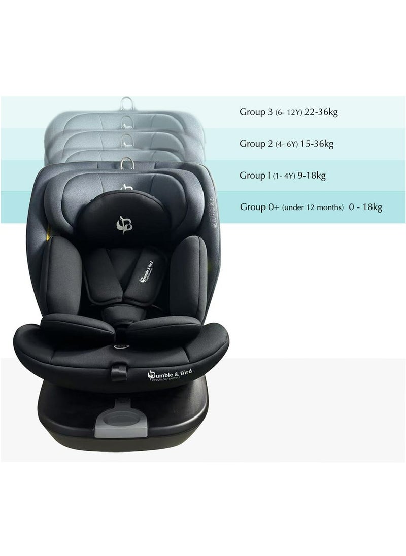 All In One Isofix Car Seat - Black