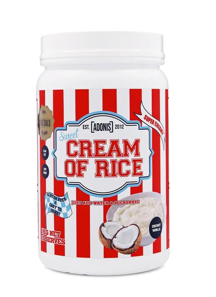 ADONIS PROTEIN CREAM OF RICE,COCONUT VANILLA,25 SERVINGS 1KG