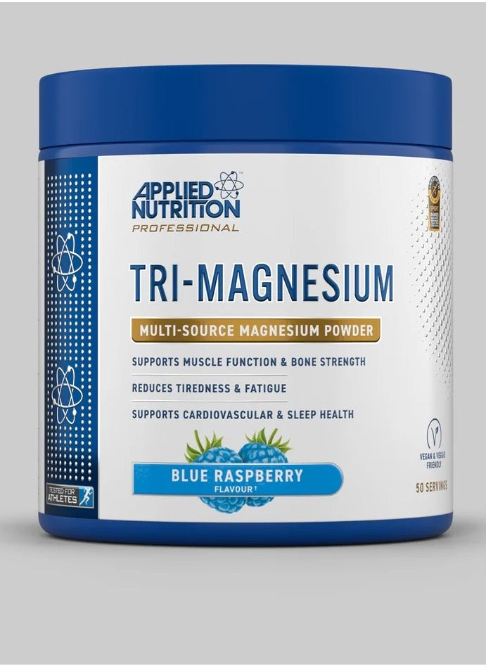 Applied Nutrition Tri-Magnesium, Blue Raspberry Flavor, 200g