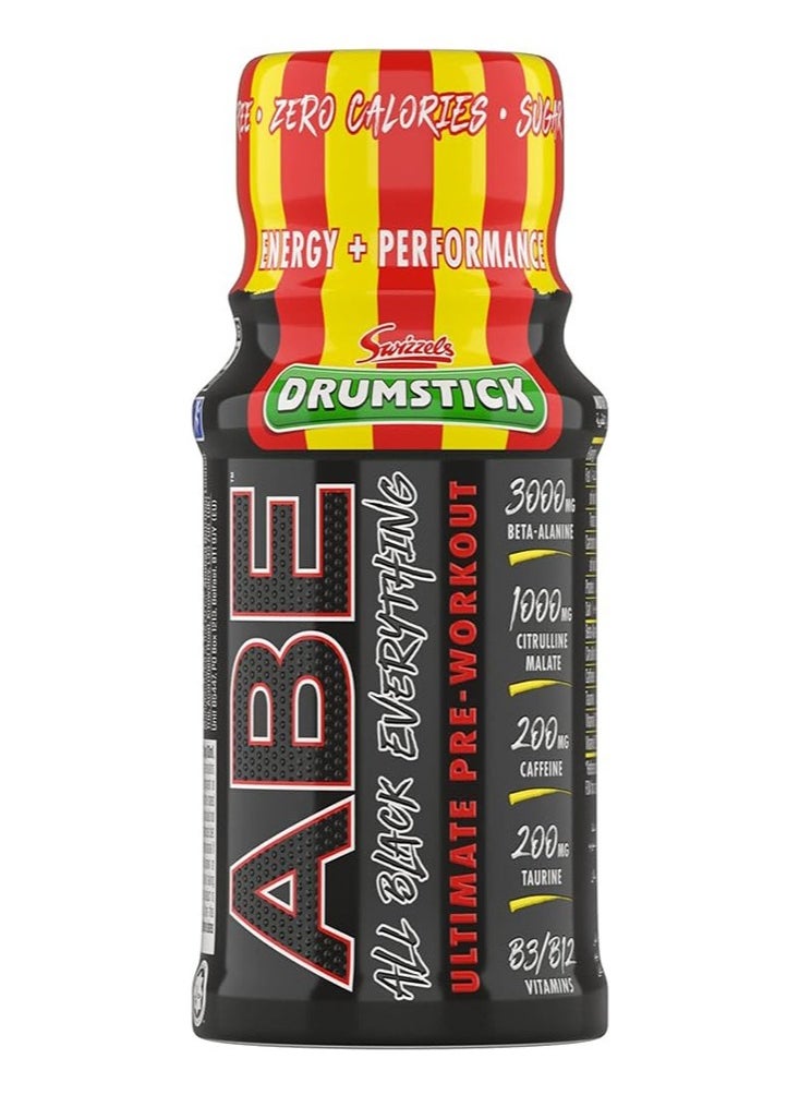 Abe Ultimate Pre Workout Drumstick Shot Raspberry 60Ml Pack Of 12