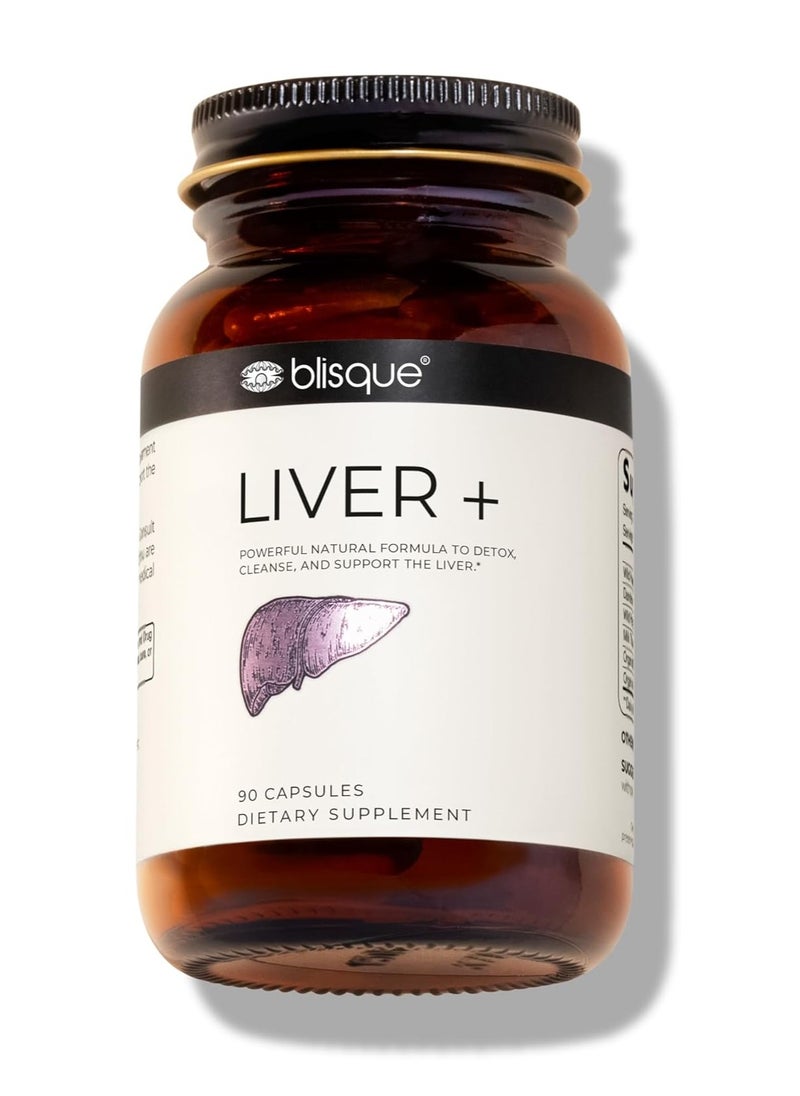 Liver Complex Supplement to Detox, Cleanse, and Repair The Liver | Doctor-Approved | Natural Ingredients | Milk Thistle, Dandelion, and Burdock Root | 90 Capsule Pills