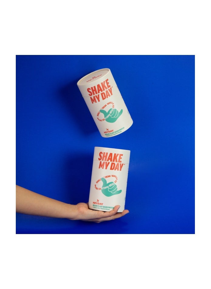 Shake My Day Organic Plant-Based Protein Powder | Pea & Rice Protein | Muscle Support And Recovery & Weight Loss | Vegan, Non-GMO, Gluten-Free, Nut-Free, Soy-Free(480G - Vanilla flavour)