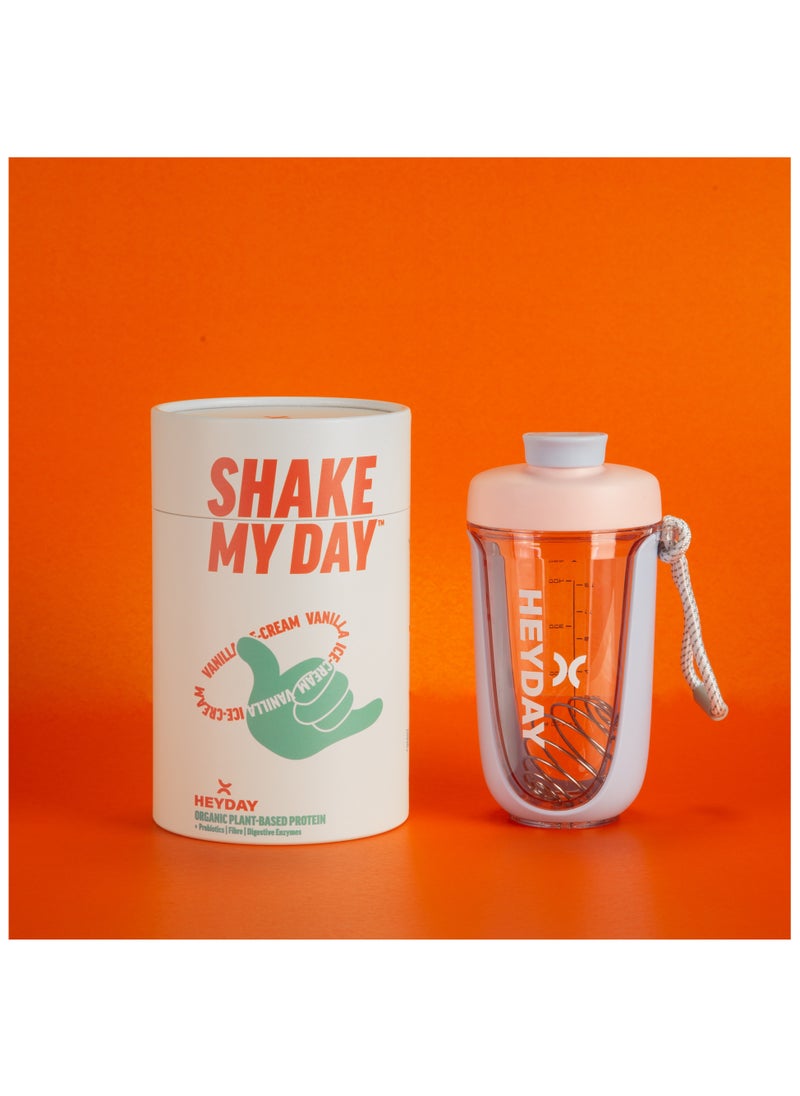 Shake My Day Organic Plant-Based Protein Powder | Pea & Rice Protein | Muscle Support And Recovery & Weight Loss | Vegan, Non-GMO, Gluten-Free, Nut-Free, Soy-Free(480G - Vanilla flavour)