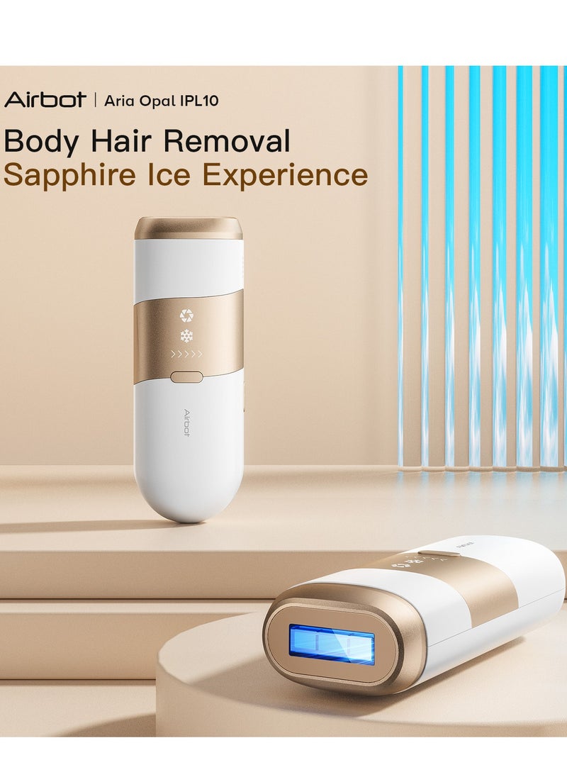 Airbot Aria Opal Laser Hair Removal Device IPL Ice Cooling Technology Hair Removal Handset Hair Removal Machine ChampagneGold