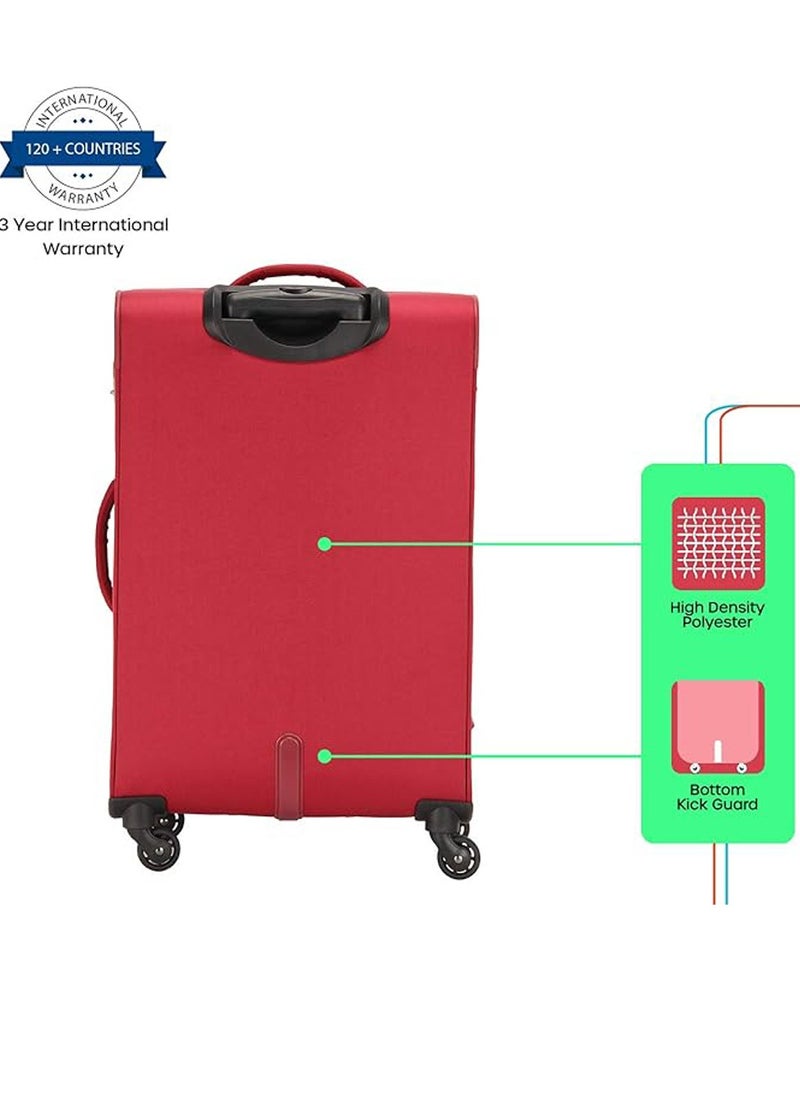 Jamaica Spinner 80 cm Maroon Luggage with TSA Lock Durable Lightweight Travel Suitcase with 4 Spinner Wheels