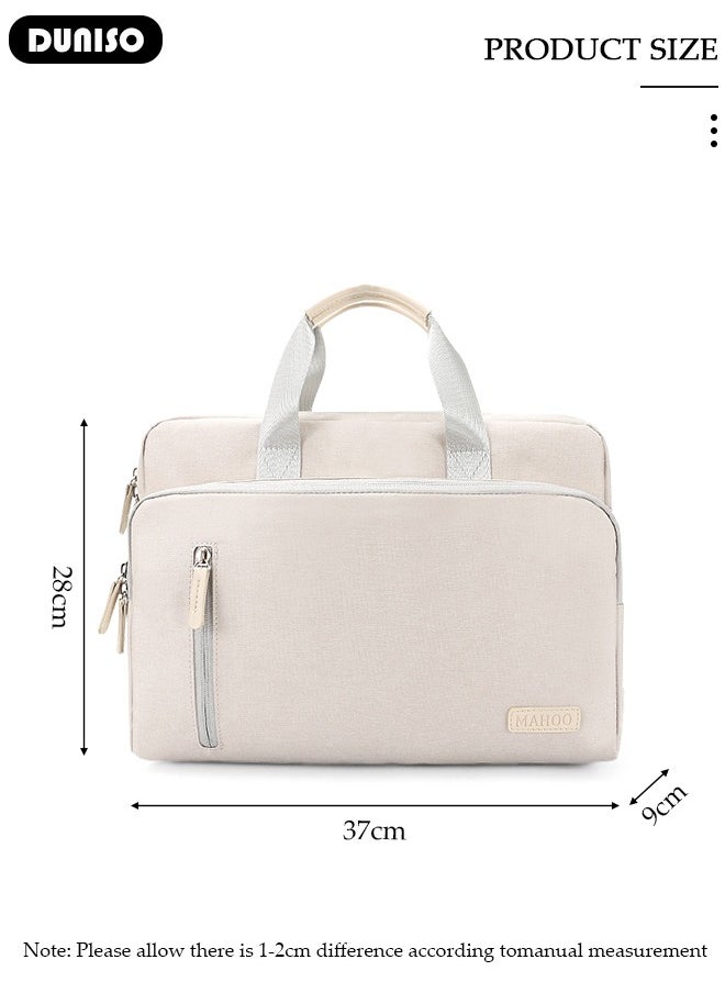 Laptop Bag Case Computer Carrying Briefcase, Shoulder Straps and Handle Briefcase Messenger Case, Waterproof Lightweight Computer Shoulder Bag Large Capacity 360° Protective Sleeve for Laptop, Suitable for Business Travel,Optional size 14 Inch