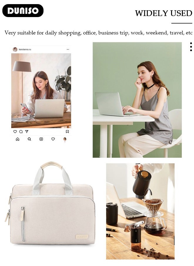 Laptop Bag Case Computer Carrying Briefcase, Shoulder Straps and Handle Briefcase Messenger Case, Waterproof Lightweight Computer Shoulder Bag Large Capacity 360° Protective Sleeve for Laptop, Suitable for Business Travel,Optional size 14 Inch