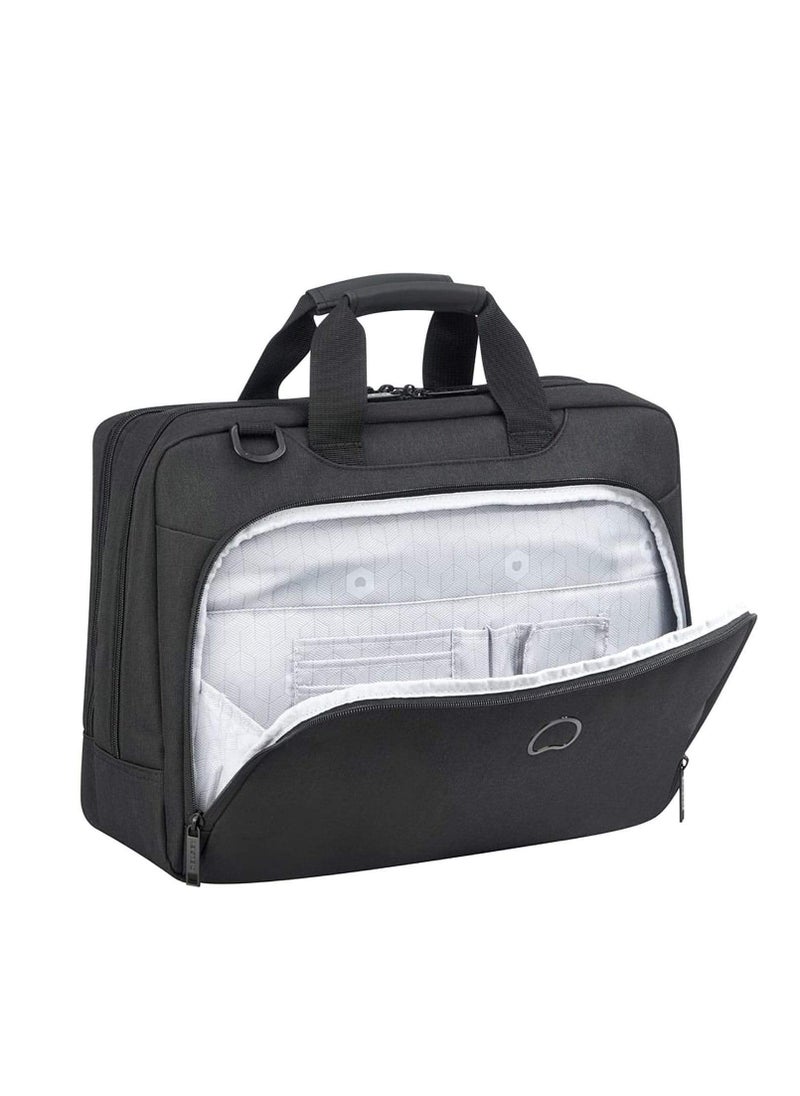 Esplanade 2-Compartment Satchel - Deep Black