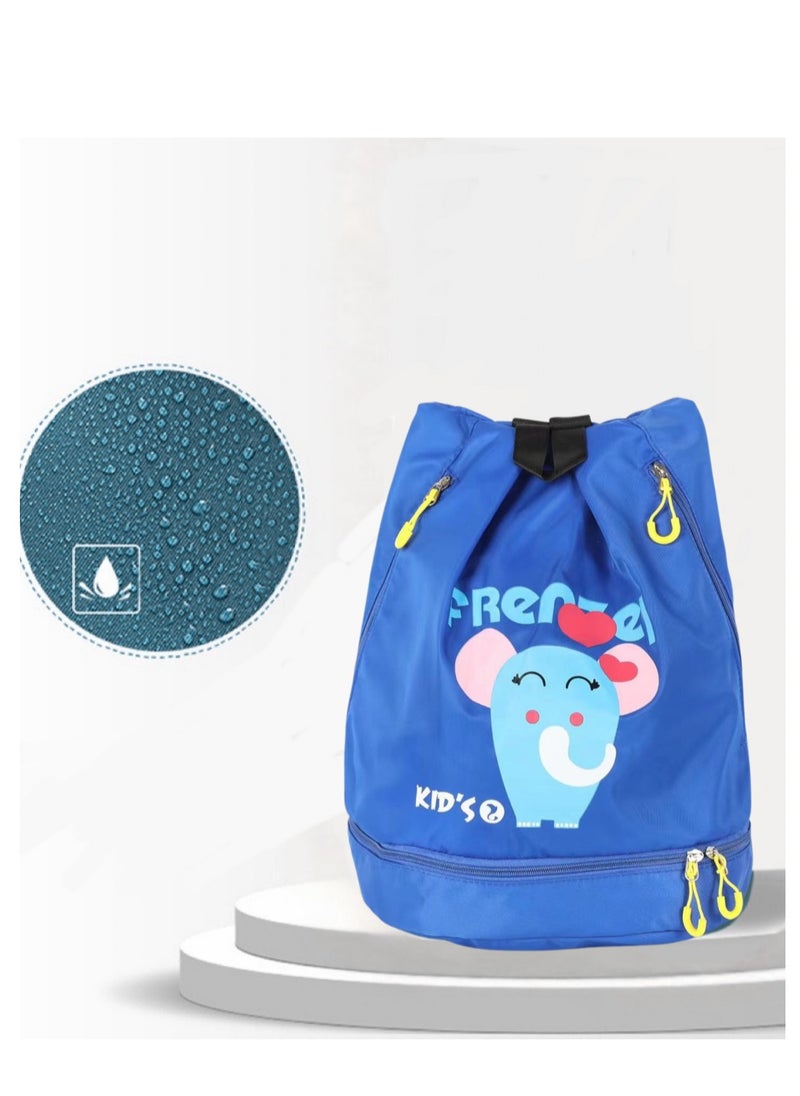 Skycare Cute Waterproof Swim Beach Bag: Spacious Storage, Wet Dry Compartments, Portable for Boys and Girls