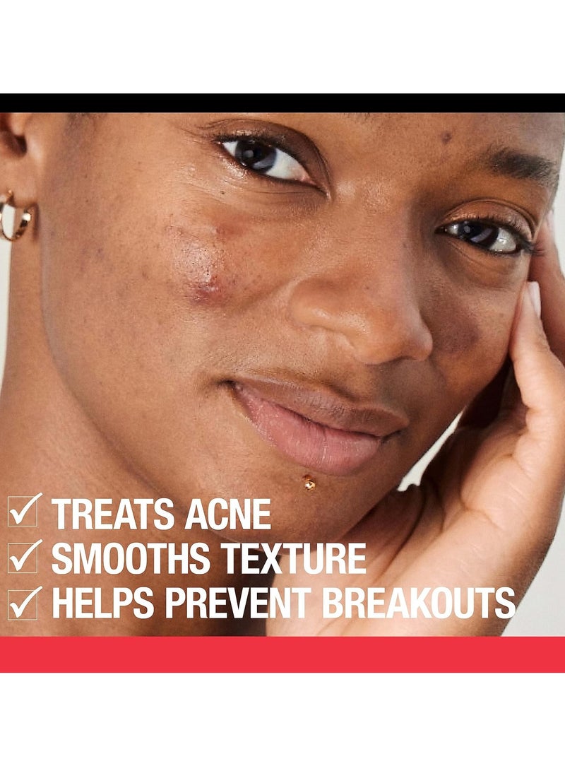 Stubborn Texture Daily Acne Facial Cleanser, Salicylic Acid Face Wash + Glycolic & Polyhydroxy Acids, Fragrance-Free, 6.3 fl. Oz 186 mlml