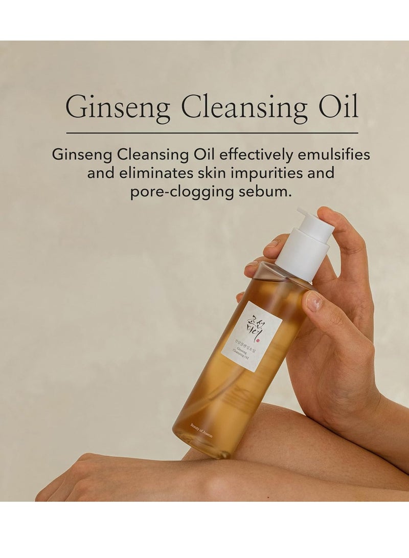 Ginseng Cleansing Oil Waterproof Makeup Remover for Sensitive, Acne-Prone Facial Skin. Korean Skin Care for Men and Women, 210ml, 7.1 fl.oz