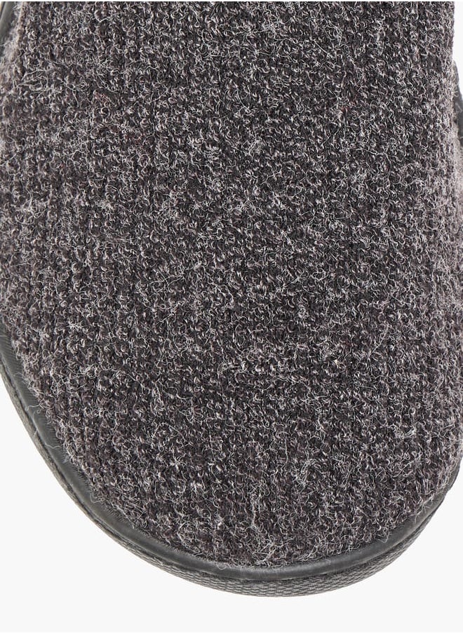 Textured Slip-On Bedroom Slippers