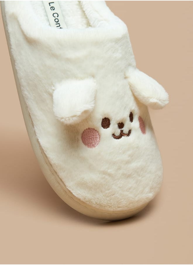 Ear Applique Bedroom Slippers