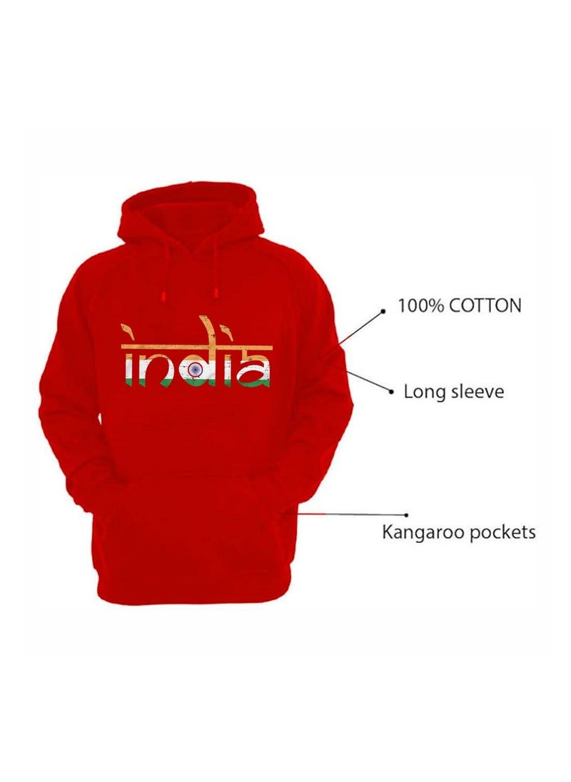 India Hoodies For Both Men And Women-Soft Cotton Pullover-Long Sleeve With Drawstring And Kangaroo Pockets-Ideal Unisex Hoodie For Indoor And Outdoor