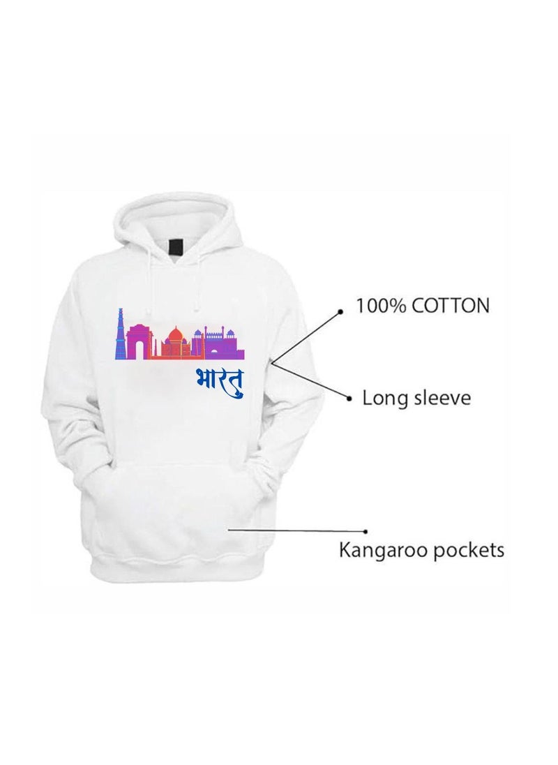 India Hoodies For Both Men And Women-Soft Cotton Pullover-Long Sleeve With Drawstring And Kangaroo Pockets-Ideal Unisex Hoodie For Indoor And Outdoor