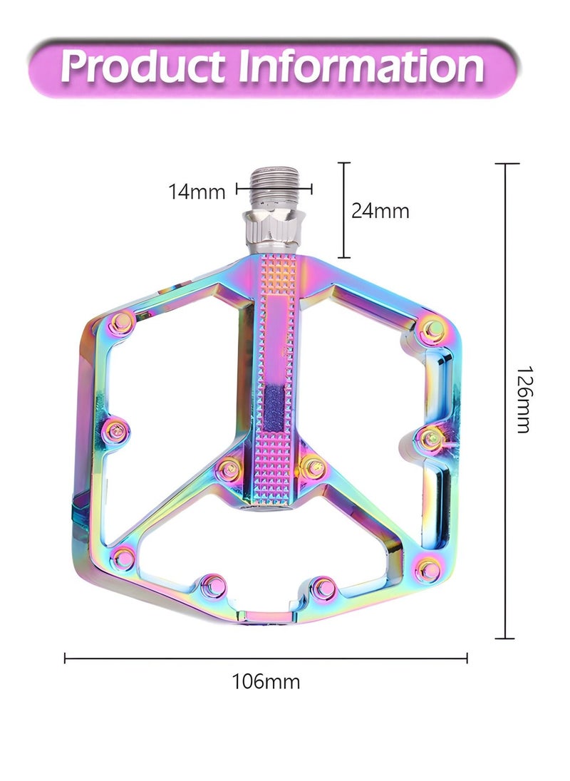 Mountain Bike Pedals MTB Bicycle Flat Aluminum Bearing Lightweight Platform for Road BMX