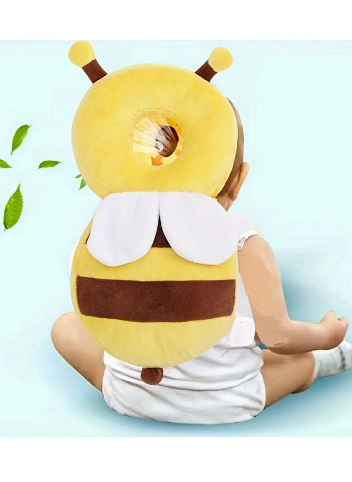 0-3 Years Old Baby Head Pillow, Anti-Fall Soft Polyester Head Protector, Breathable Toddler Learning Cushion, Cute Animal Design Safety Guard