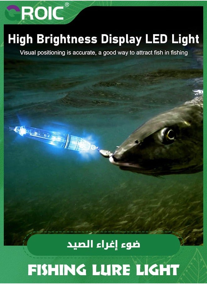 Deep Drop LED Fishing Light Underwater Waterproof Night Flashing Lure Attractants Lamp Tools for Attracting Bait Lures 5 Colors 6.7in