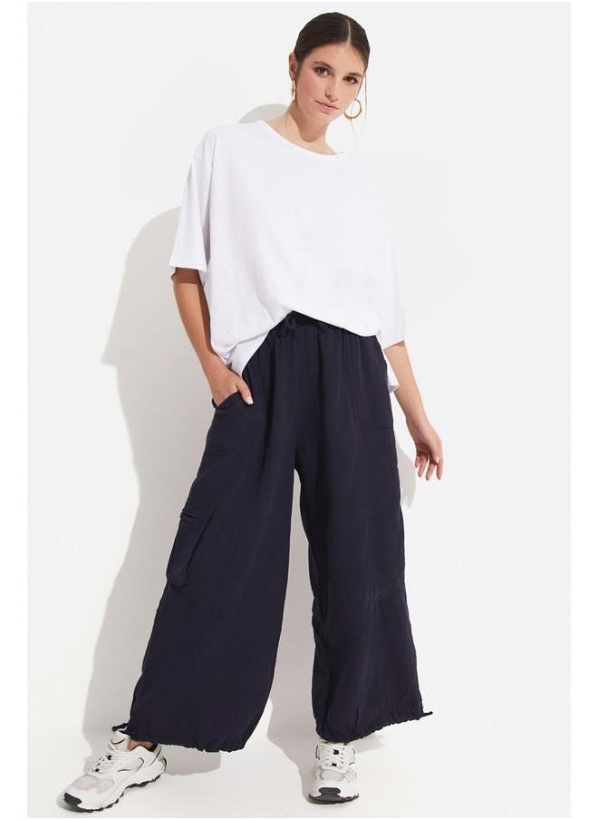 Pocket Detailed Cotton Trouser Navy