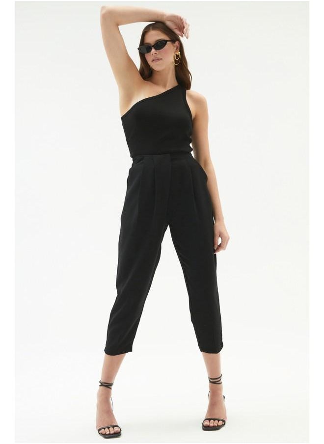 Pleated Detailed Trouser Black