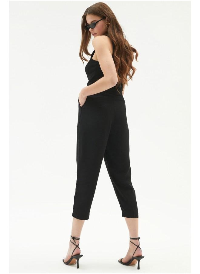 Pleated Detailed Trouser Black