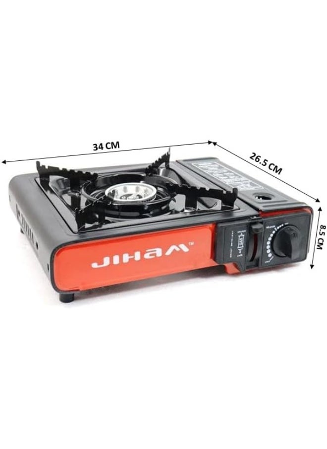 2 in 1 Portable Gas Burner Stove, Camping and Backpacking Gas Stove Burner with Carrying Case