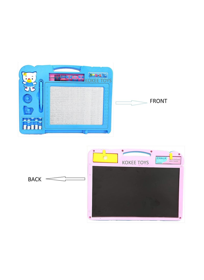 Double-Sided Large Magic Slate Drawing Board for Kids – 2-in-1 Educational Board.