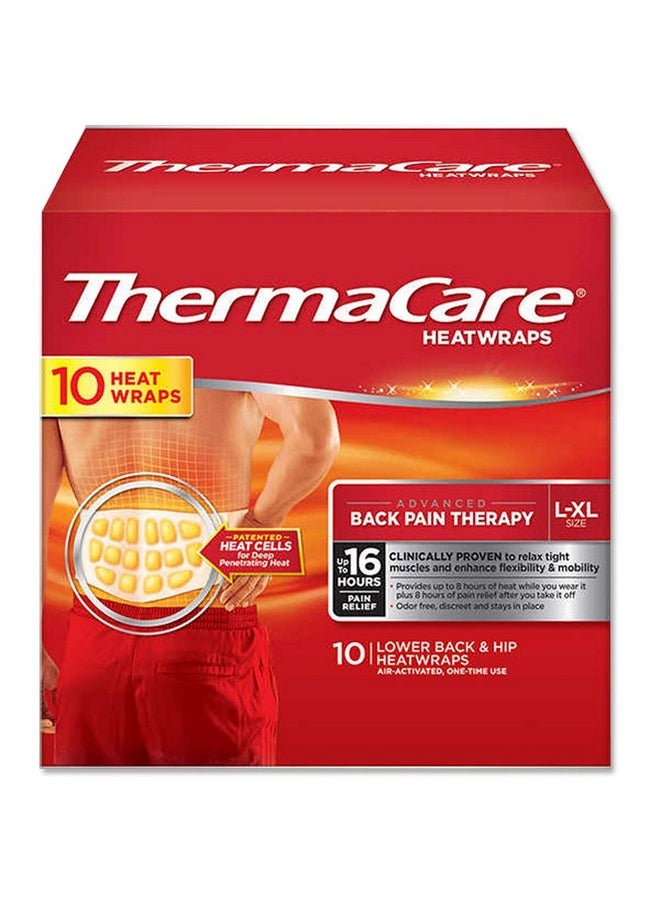 [1311850-10C] Lower Back & Hip L/Xl, 10 Air-Activated Heatwraps