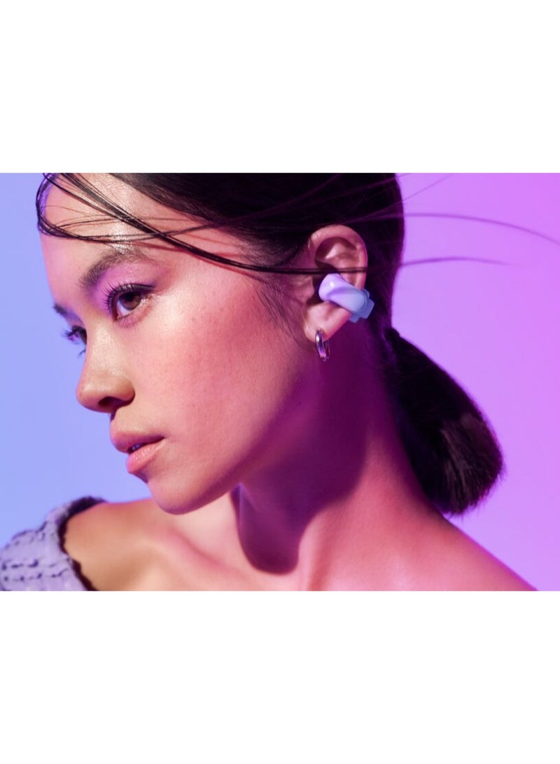 Ultra Open Earbuds With OpenAudio Technology, Open Ear Wireless Earbuds Chilled Lilac
