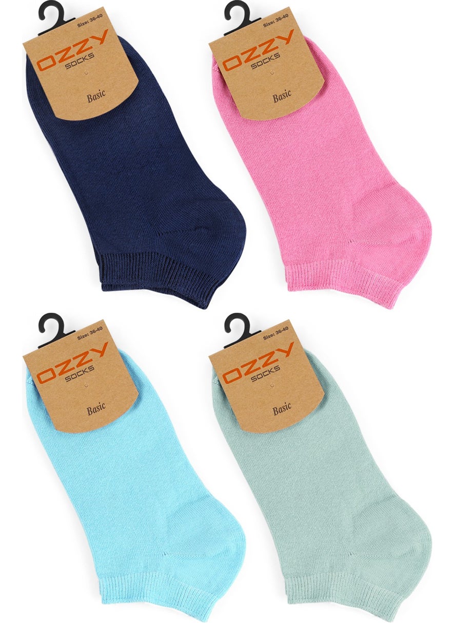 12LI Cotton Colored Women's Booties Socks