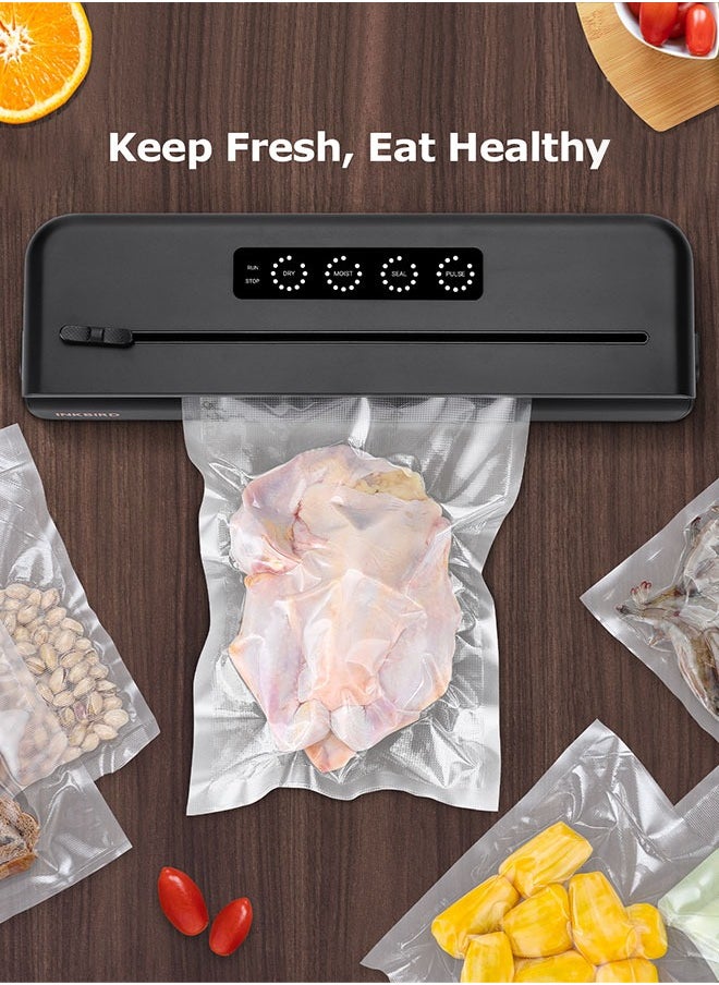 INKBIRD Vacuum Sealer Machine IVS-011 with Starter Kit, One-touch Operation, Built-in Cutter, Detachable Drip Tray, 10 Times Food Freshness Preservation