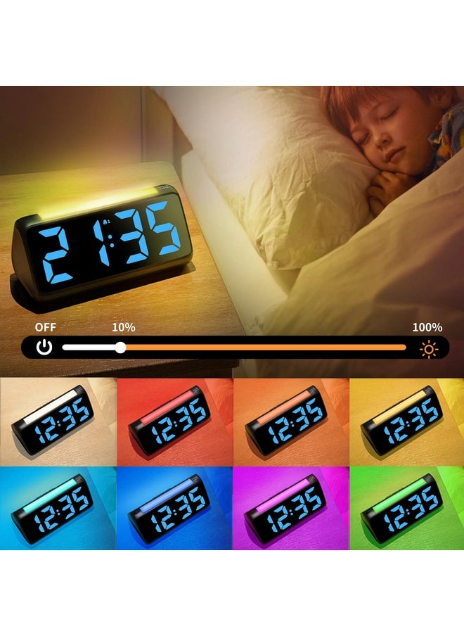 Digital Alarm Clocks For Bedrooms, Bedside Clocks With Night Light, Large Display, Dual Alarm, Snooze, Led Desk Dimmable Alarm Clock For Kids Teens