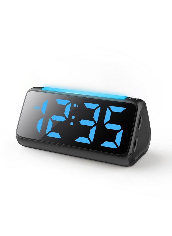 Digital Alarm Clocks For Bedrooms, Bedside Clocks With Night Light, Large Display, Dual Alarm, Snooze, Led Desk Dimmable Alarm Clock For Kids Teens