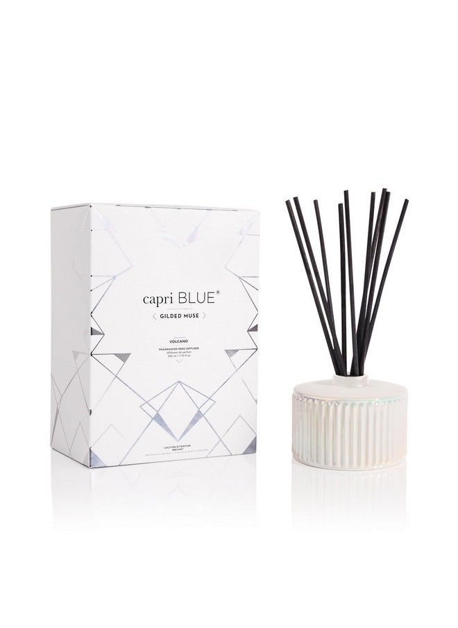 Muse Reed Oil Diffuser - Comes With Diffuser Sticks, Oil, And Glass Bottle - Aromatherapy Diffuser - 7.8 Fl Oz - Volcano