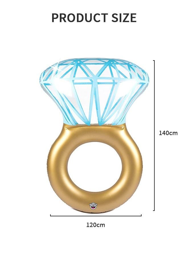 Inflatable Diamond Ring Pool Float Swimming Floaty Party Toys for Adults & Kids