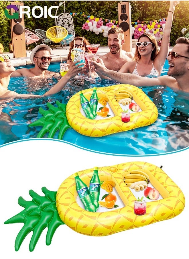 Floating Cooler, Drink Holder, Giant Pineapple Inflatable Holder Filled with 2 Holders for Beach, Jacuzzi and Pool, Pool Floats Swimming Party Beach Decorations