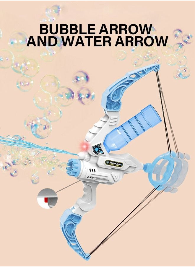 2 in 1 Archery Bubble Water Gun Toy with Bow and Arrow-Water for Kids-Gatling Gun-Gift Boys Girls Summer Pool Beach Outdoor