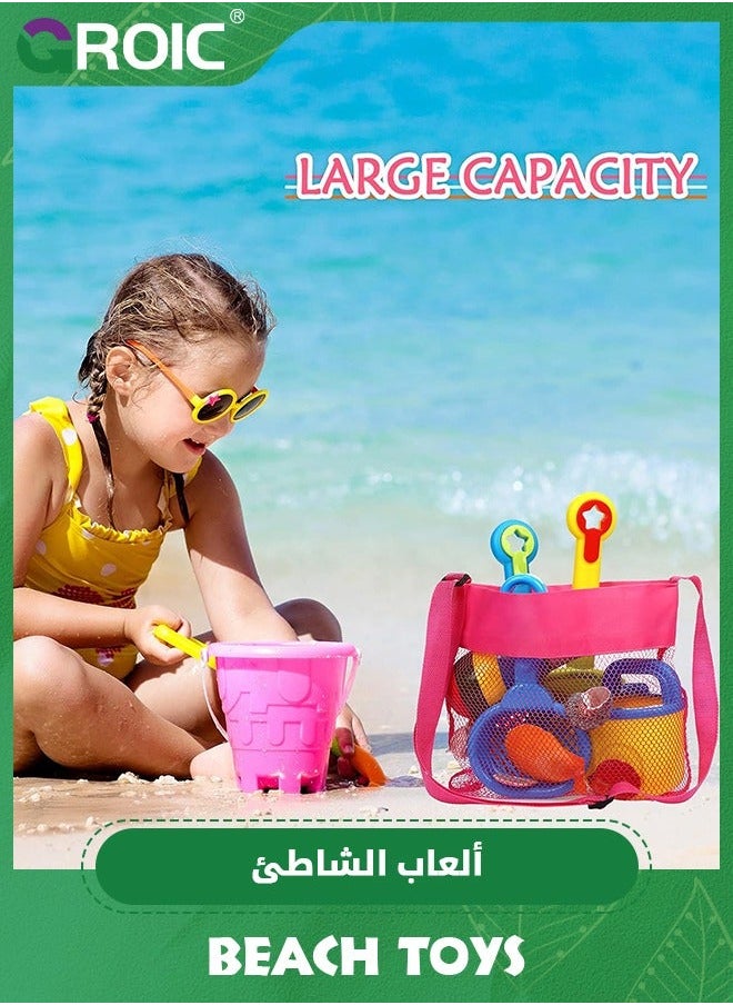 17 Pcs Collapsible Beach Toys Sand for Toddlers 1-3, Toy Kids, Buckets Sandbox Toddler with Multi Mold Shovel