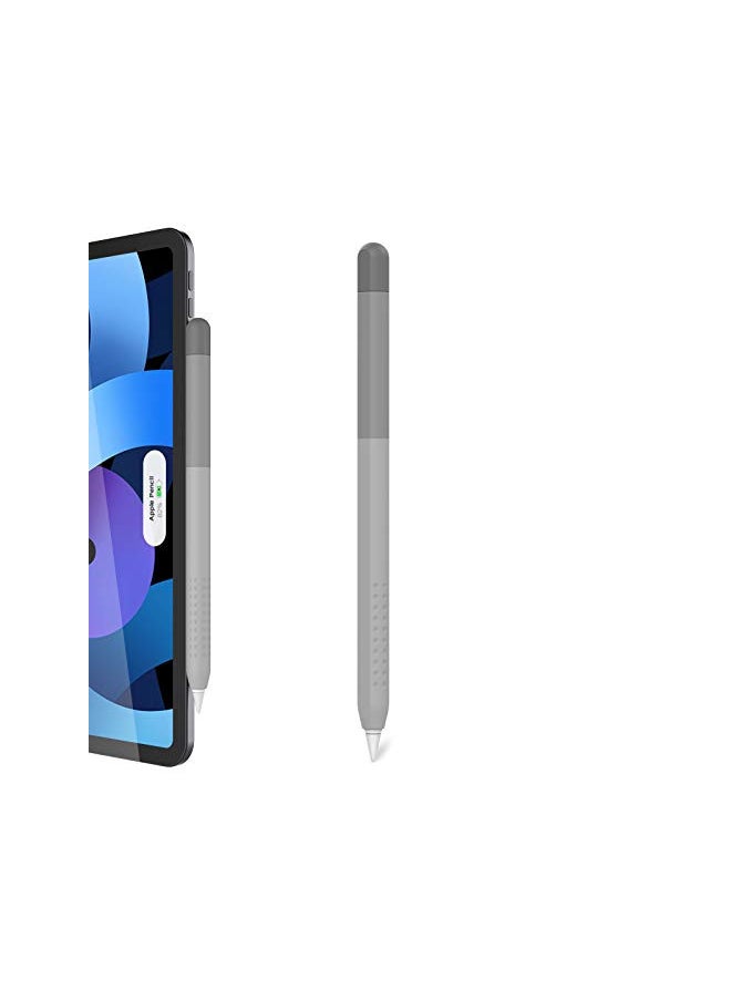 Delidigi Pencil Case Compatible with Apple Pencil 2nd Generation Case, Gradient Color Case Sleeve Silicone Cover Accessories for Apple Pencil 2nd Gen (Gradient Grey)