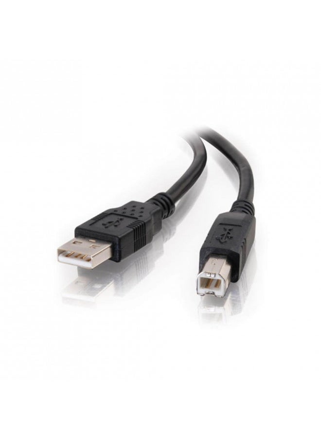 C2G USB Cable, USB 2.0 Cable, USB A to B Cable, 6.56 Feet (2 Meters), Black, Cables to Go 28102