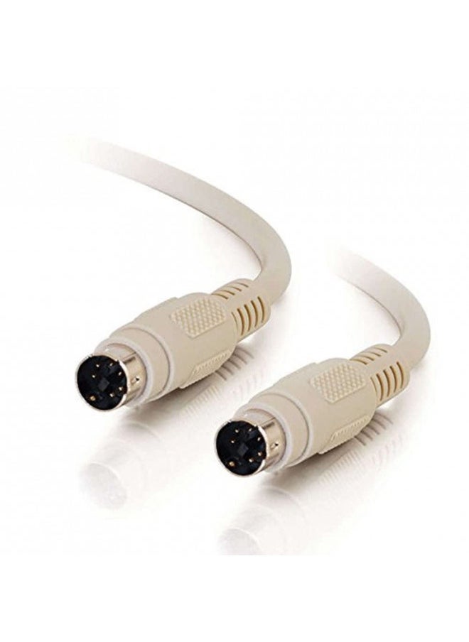 C2G 02692 PS/2 M/M Keyboard/Mouse Cable, Beige (6 Feet, 1.82 Meters)