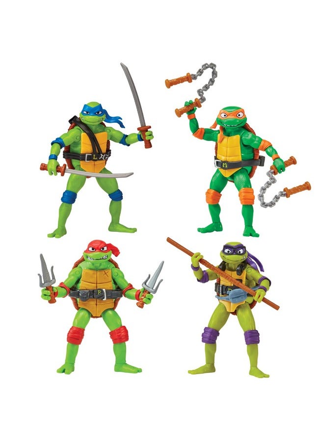 : Mutant Mayhem Basic Figure Turtle 4-Pack Bundle By Playmates Toys