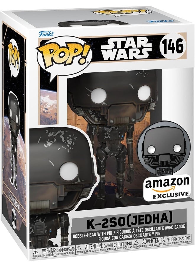 Funko Pop! Star Wars: ATG - K-2SO With Enamel Pin - Star Wars Rogue One - Exclusive - Collectable Vinyl Figure